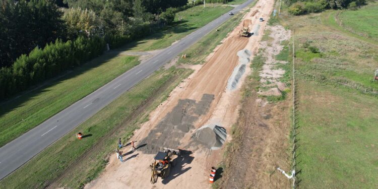 Brandsen: avanzan las obras en la Ruta Provincial Nº215