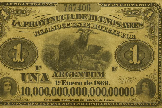 La pavorosa devaluación del peso: $1 de 1825 hoy valdría 10 cuatrillones de argentum