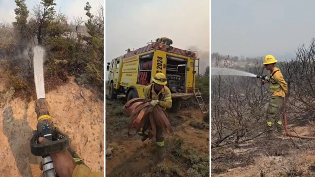 Incendios en la Patagonia: Buenos Aires envió brigadistas y equipamiento pesado