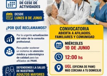 PAMI: médicos de cabecera y odontólogos inician un paro de 72 horas