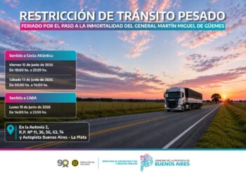 Restricción de tránsito pesado por el Paso a la Inmortalidad del General Güemes