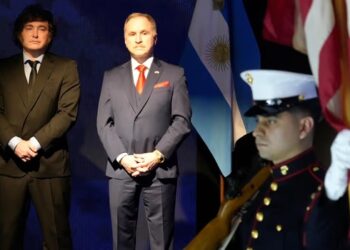 Milei y Jorge Macri participaron en el acto por el Día de la Independencia de EE. UU. en la embajada