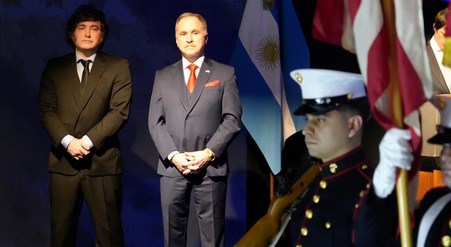 Milei y Jorge Macri participaron en el acto por el Día de la Independencia de EE. UU. en la embajada