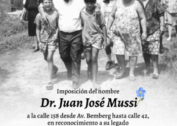 La calle 158 llevará el nombre Dr. Juan José Mussi